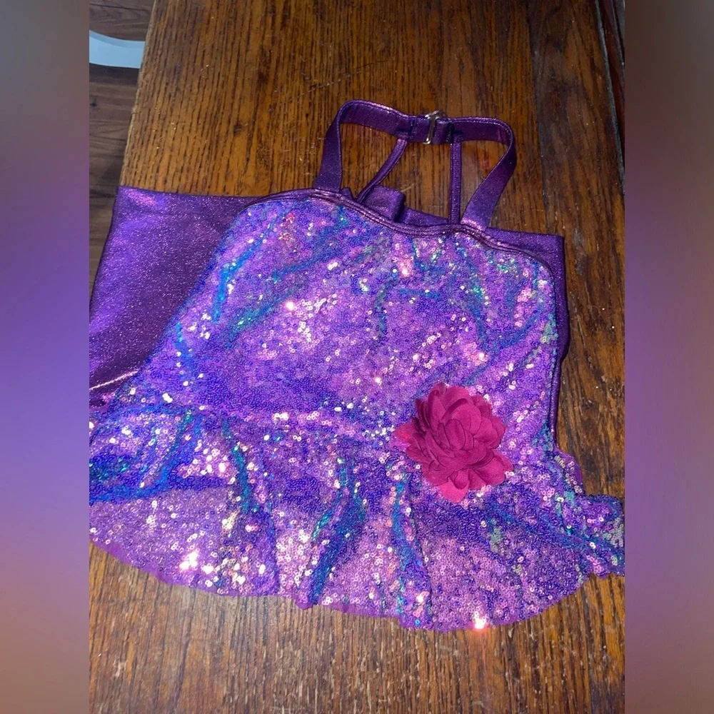 Revolution Dance Purple Metallic Girls Dance Uniform *make offers*